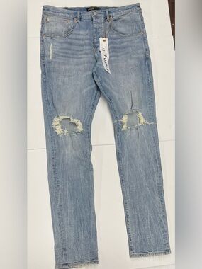 NEW Purple Brand Repair Drop-Fit Skinny Jeans Men’s Size 36